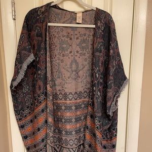 Free People Open Poncho Cardigan Wrap